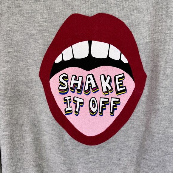 Wildfox Baggy Beach Jumper Women Small Mouth Tongue Sweater Soft Sweatshirt NEW - Picture 4 of 10